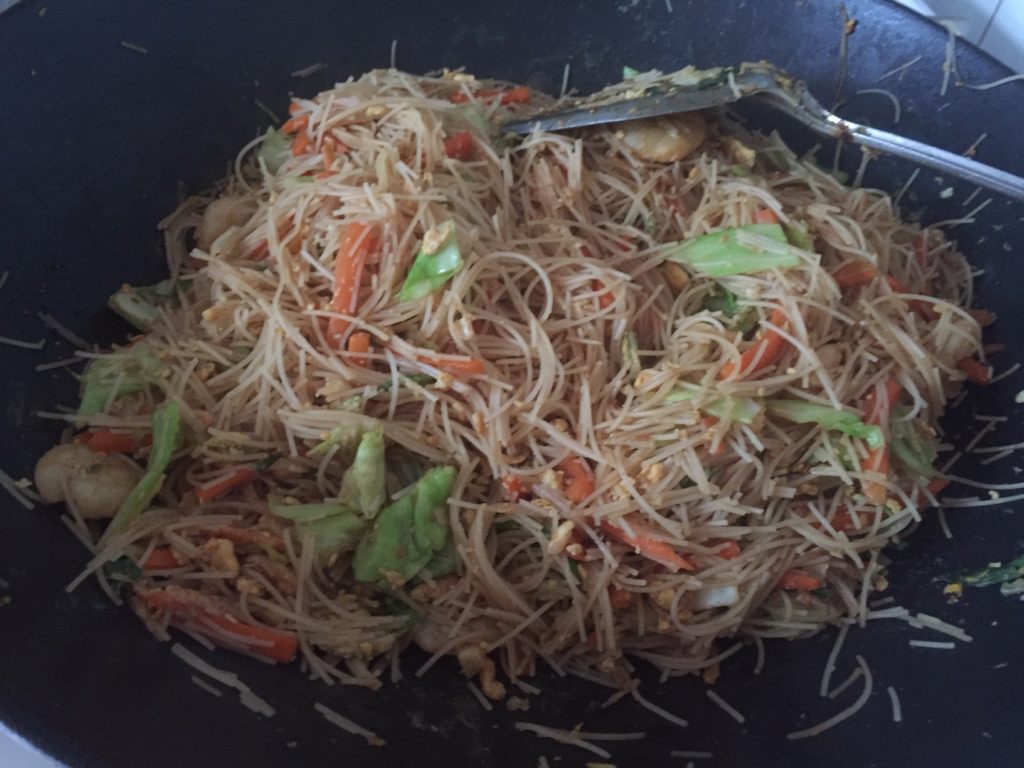 hoe kook je bihun goreng udang of mihoen met garnalen?