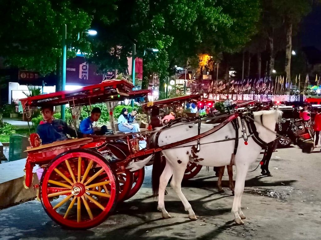 andong is ook een leuk vervoer in Indonesië